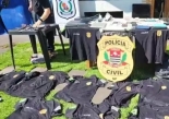 Algunas de las evidencias encontradas en poder de los detenidos.