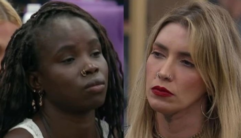 La participante Jenny Mavinga y la paraguaya Carmiña Masi.