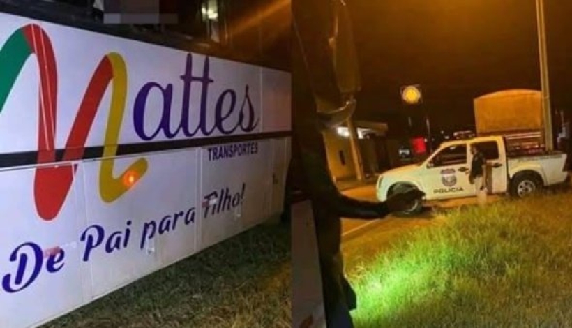 Autobús donde fueron encontrados los paraguayos